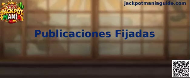 Publicaciones Fijadas de Jackpot Mania con avisos, eventos y códigos destacados